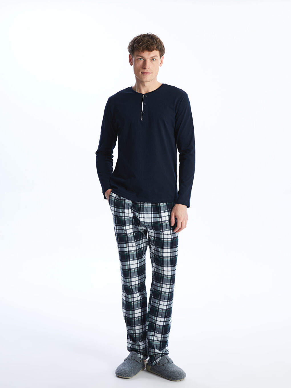Regular Fit Men's Pyjama Set -S43121Z8-LSJ