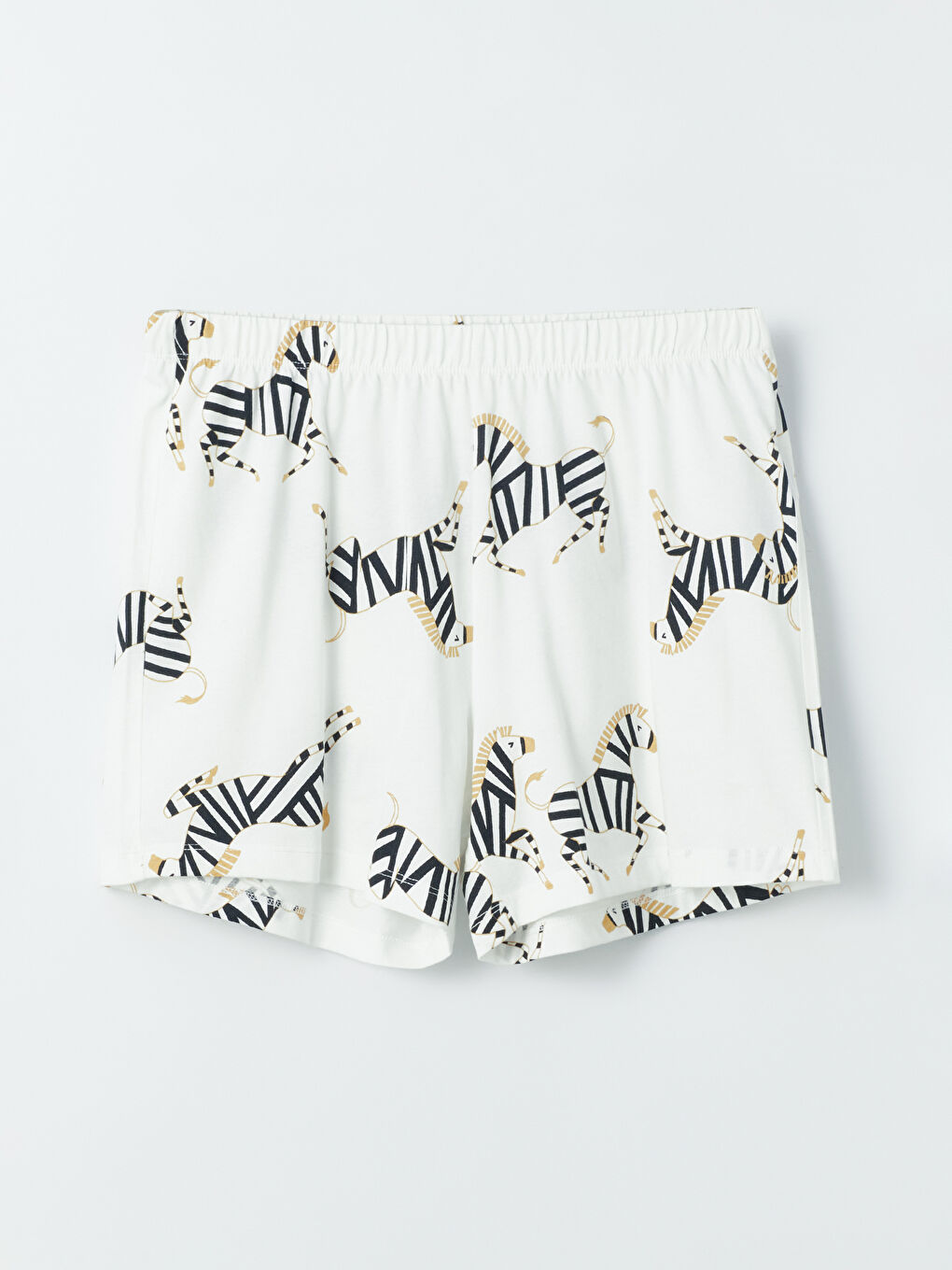 Crew Neck Printed Short Sleeve Women's Short Pajamas Set -S43195Z8-LRA