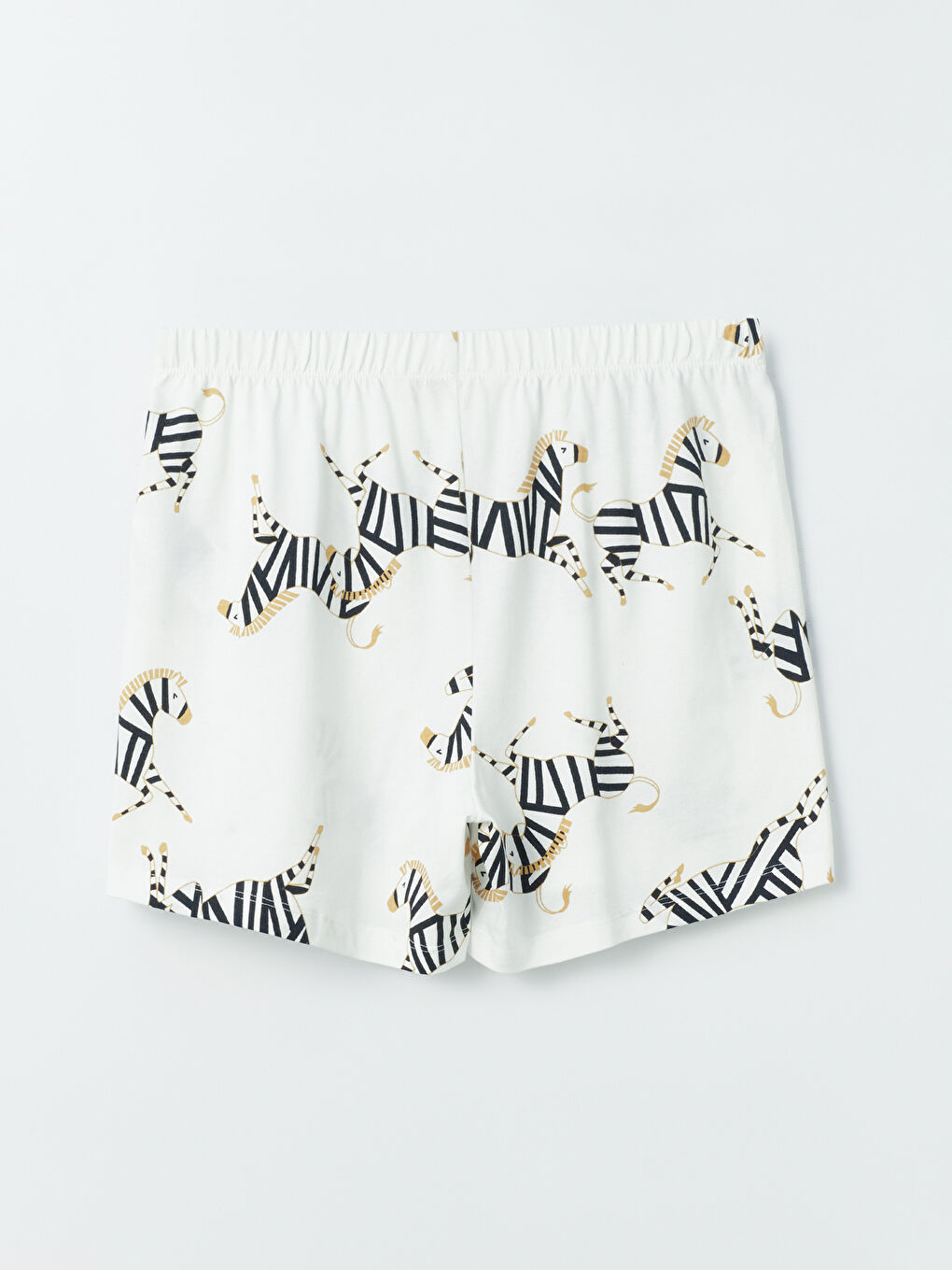 Crew Neck Printed Short Sleeve Women's Short Pajamas Set -S43195Z8-LRA