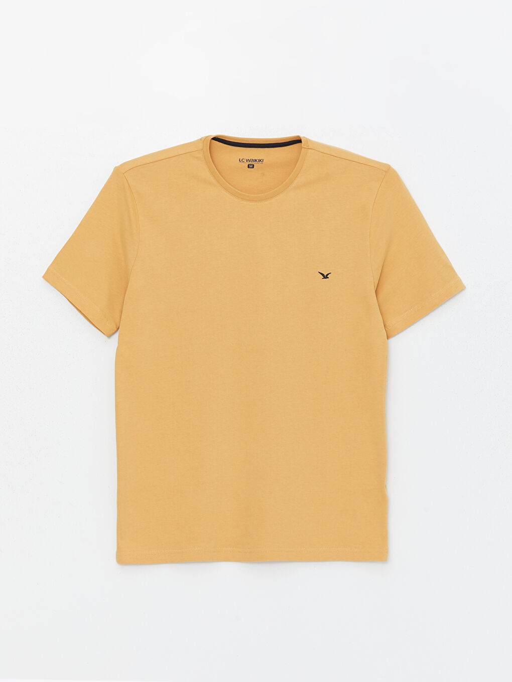 Sarı Bisiklet Yaka Kısa Kollu Erkek Pijama Üst-2