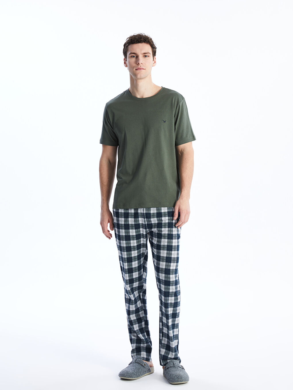 LC WAIKIKI Yeşil Standart Kalıp Erkek Pijama Takımı - 2
