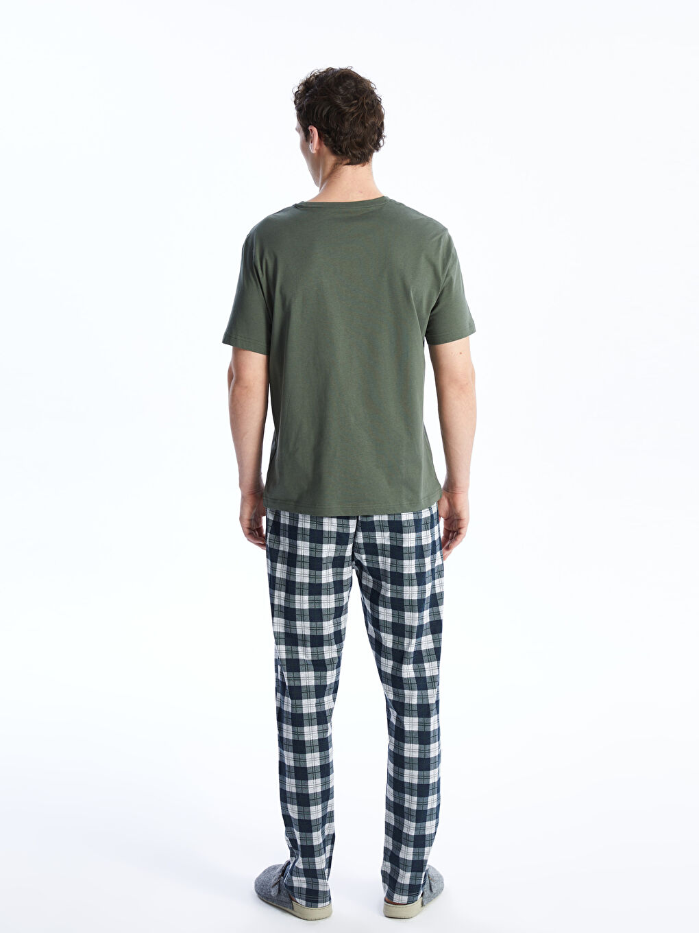 LC WAIKIKI Yeşil Standart Kalıp Erkek Pijama Takımı - 4