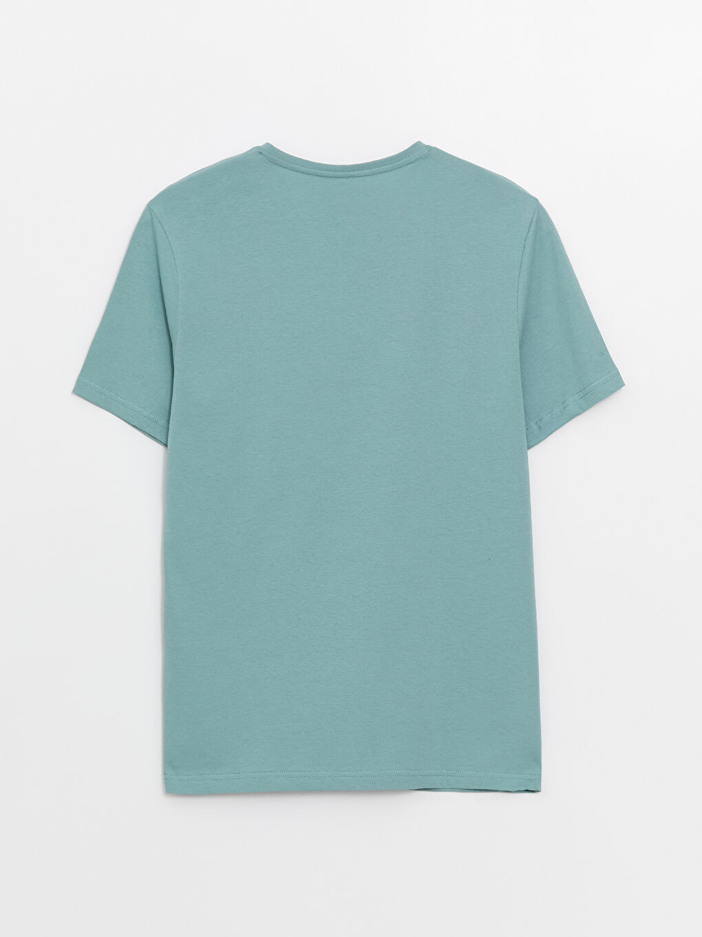 Yeşil Bisiklet Yaka Uzun Kollu Erkek Pijama Üst-3