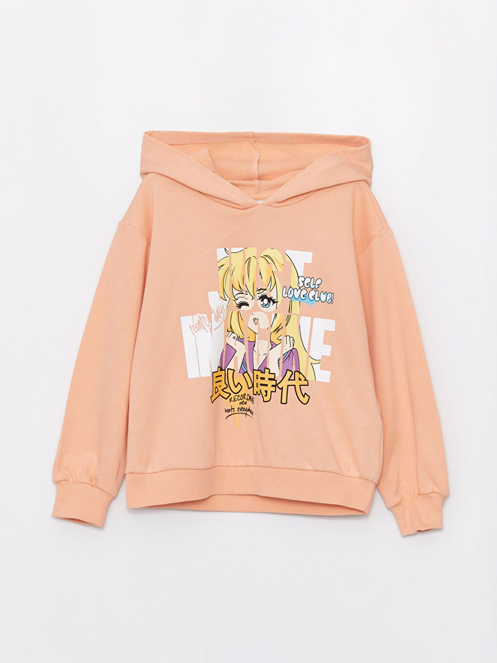 Printed Long Sleeve Girls' Hoodie -S43230Z4-VVW
