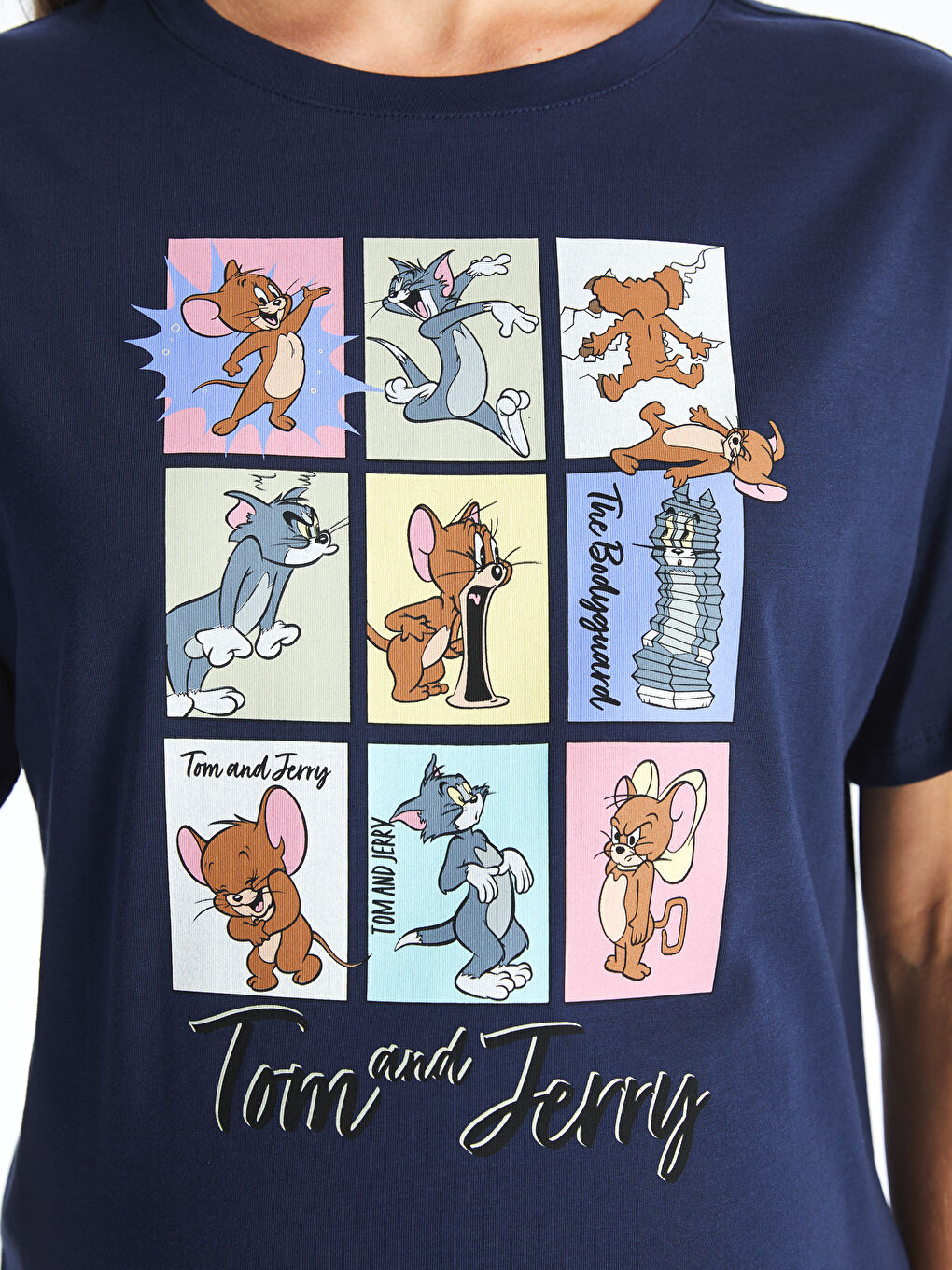 Crew Neck Tom&Jerry Printed Short Sleeve Maternity T-Shirt -S43238Z8-HFH