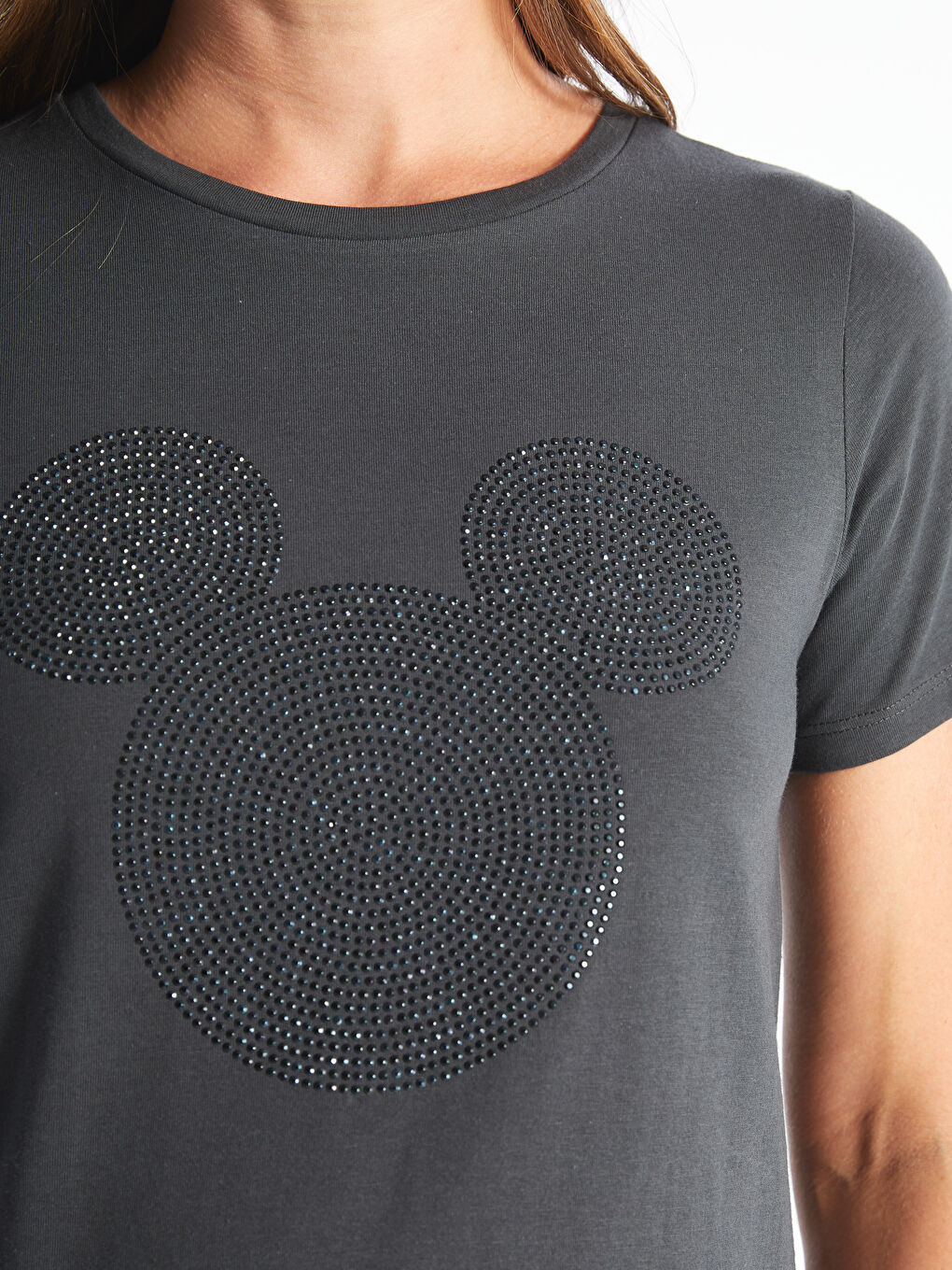 Crew Neck Mickey Mouse Printed Short Sleeve Maternity T-shirt -S43240Z8-VFB