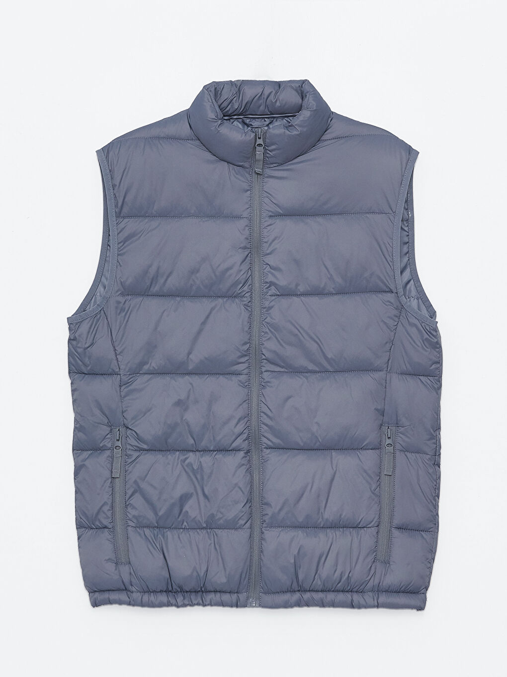 Slim Fit Funnel Neck Men's Puffer Gilet -S43243Z8-GYS