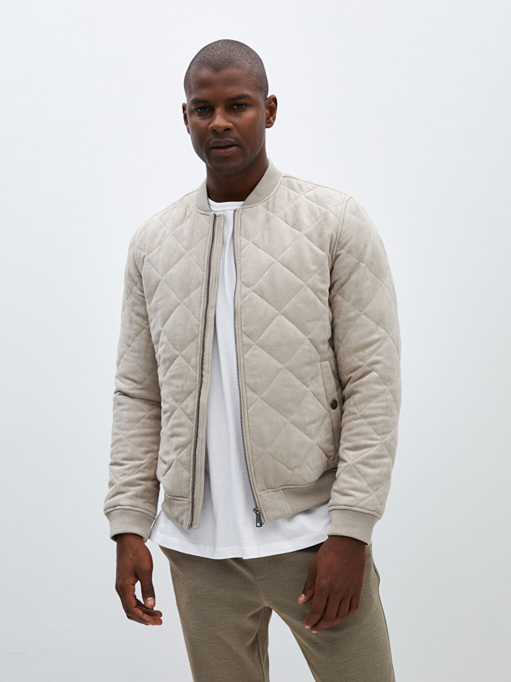 Мужское Пальто-Бомбер С Воротником Колледж Slim Fit-1