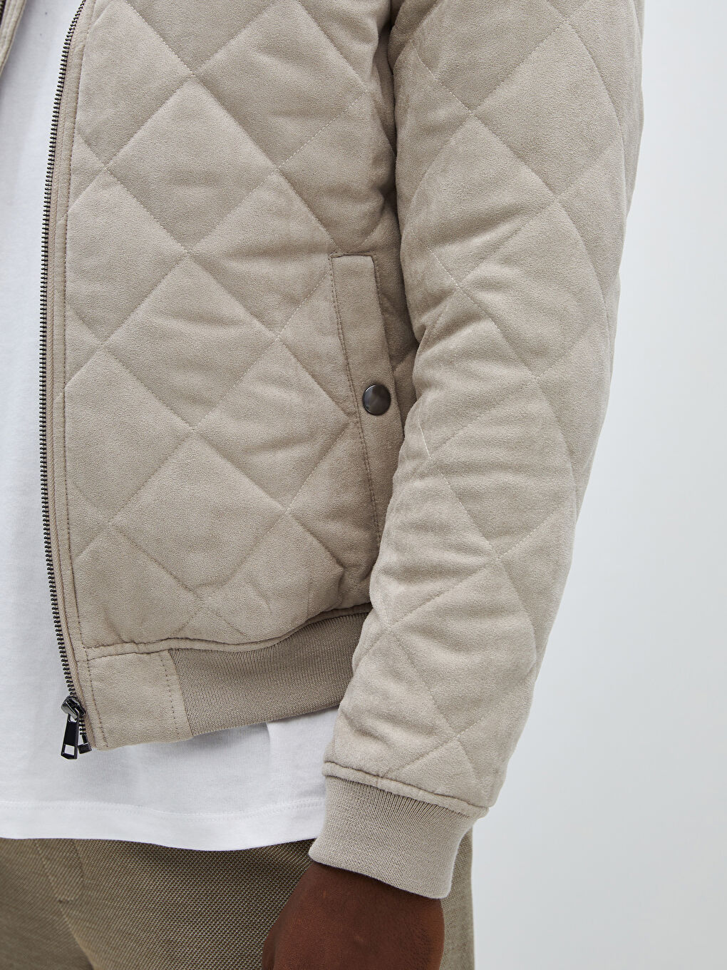 Мужское Пальто-Бомбер С Воротником Колледж Slim Fit-4