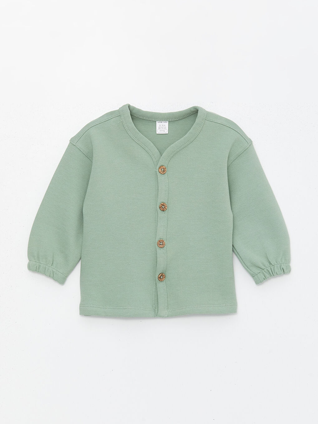 Yeşil V Yaka Erkek Bebek Hırka