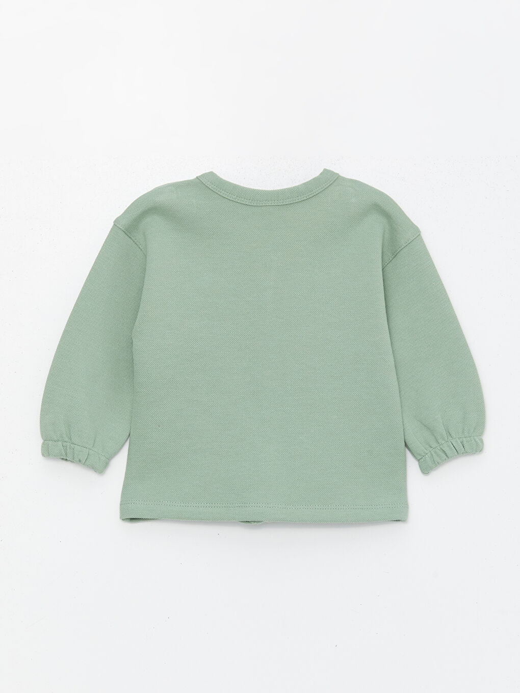 Yeşil V Yaka Erkek Bebek Hırka-1