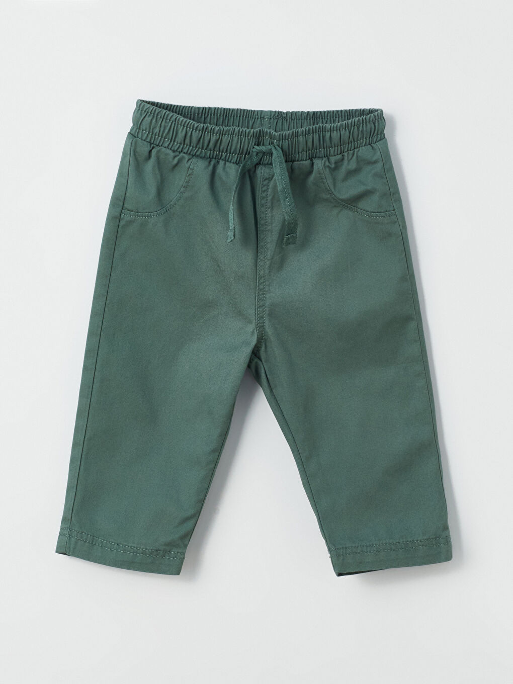 Yeşil Beli Lastikli Basic Erkek Bebek Pantolon