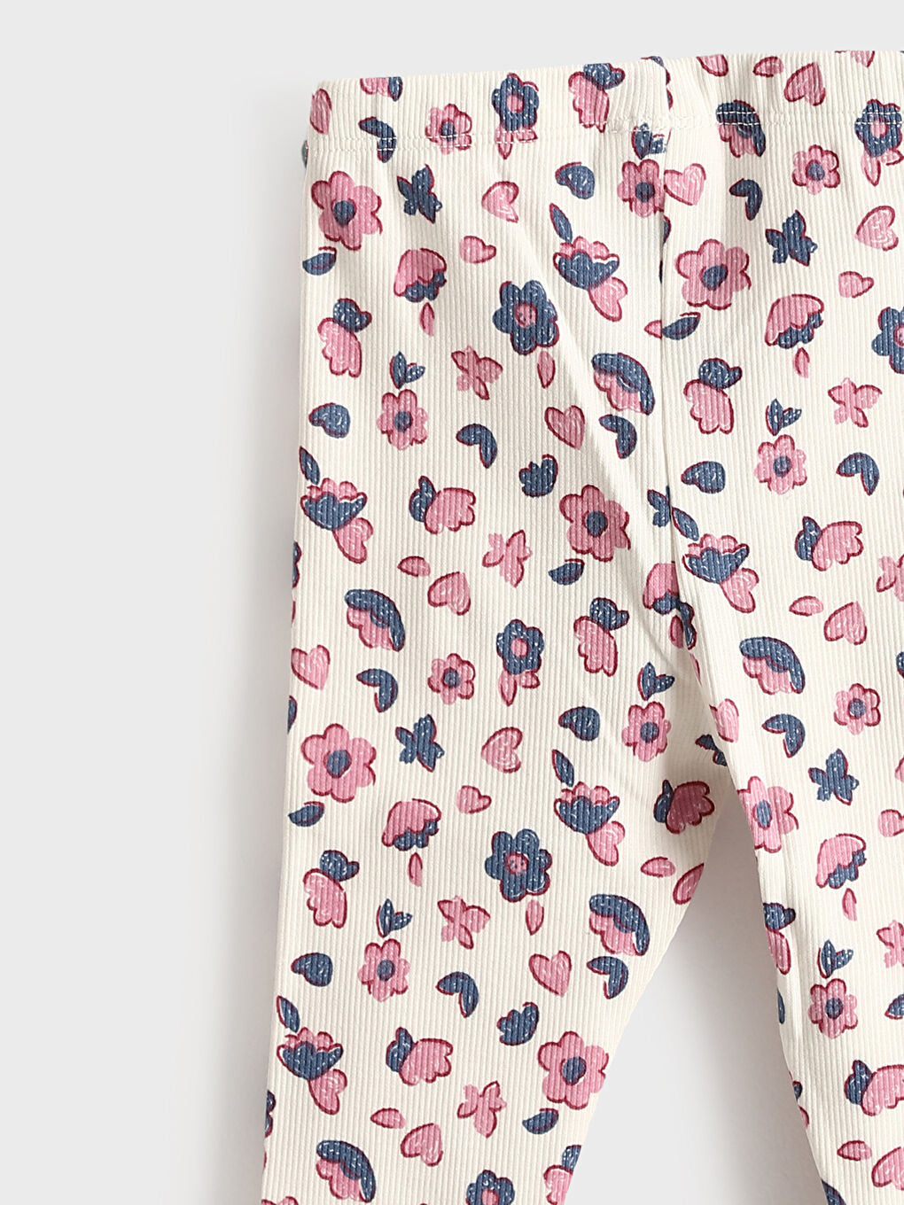 Crew Neck Short Sleeve Printed Baby Girl Blouse and Leggings 2-Pack Set -S43324Z1-VHJ