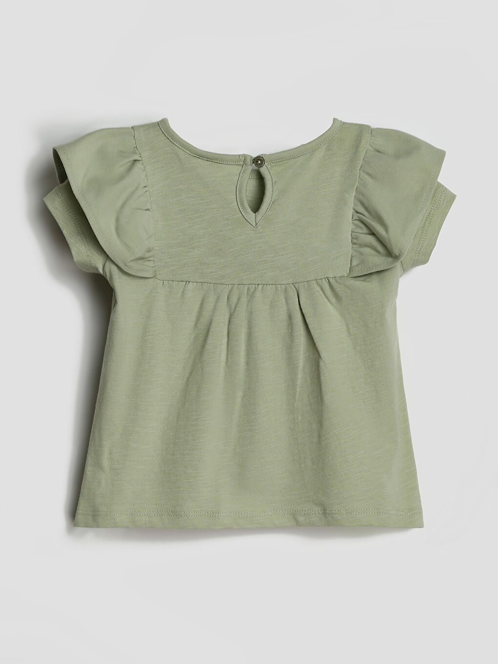 بلوز و پانتۆڵی کورت خێچەی چاپی یەخە خڕی کچانی ساوا ٢ دانە پێکەوە-2