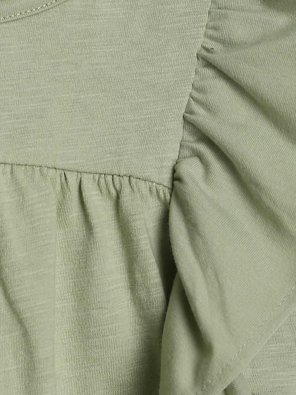 بلوز و پانتۆڵی کورت خێچەی چاپی یەخە خڕی کچانی ساوا ٢ دانە پێکەوە-3