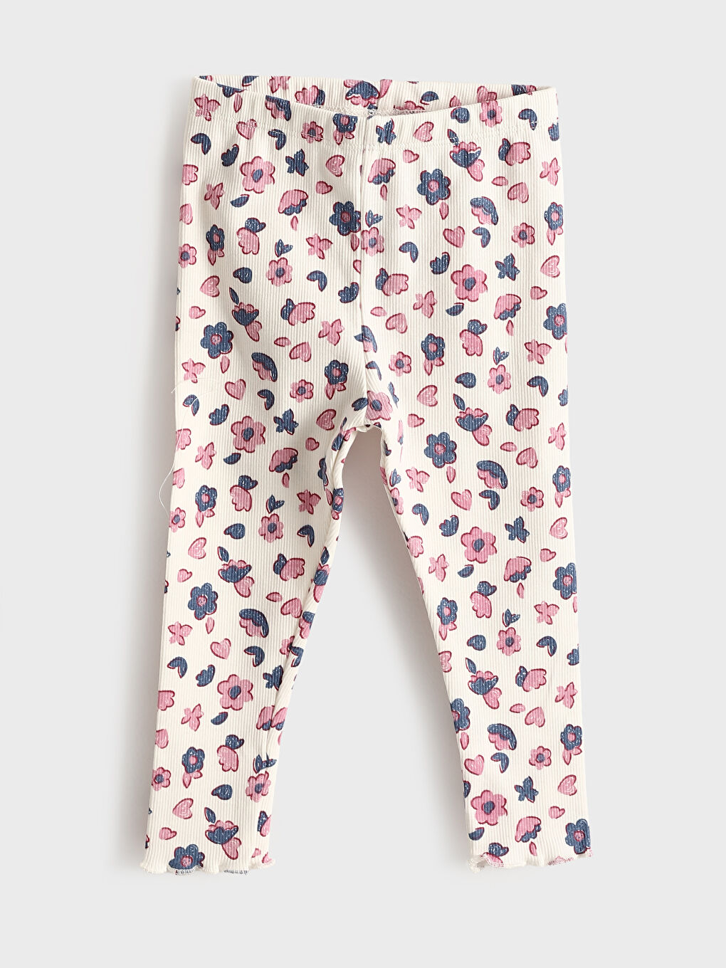 Crew Neck Short Sleeve Printed Baby Girl Blouse and Leggings 2-Pack Set -S43324Z1-VHJ
