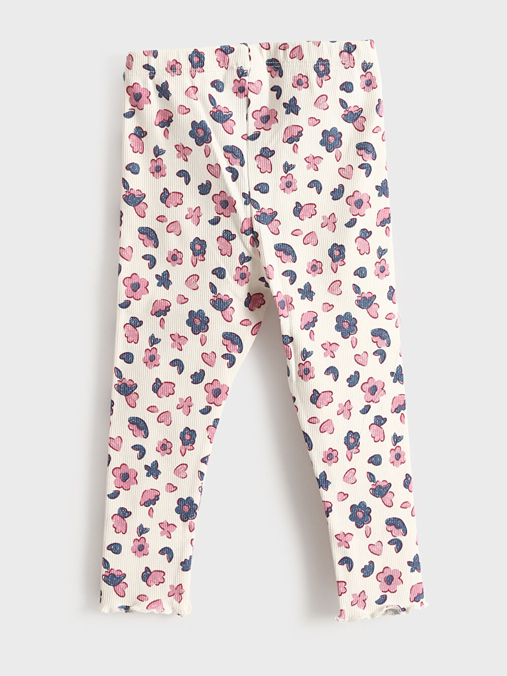 Crew Neck Short Sleeve Printed Baby Girl Blouse and Leggings 2-Pack Set -S43324Z1-VHJ