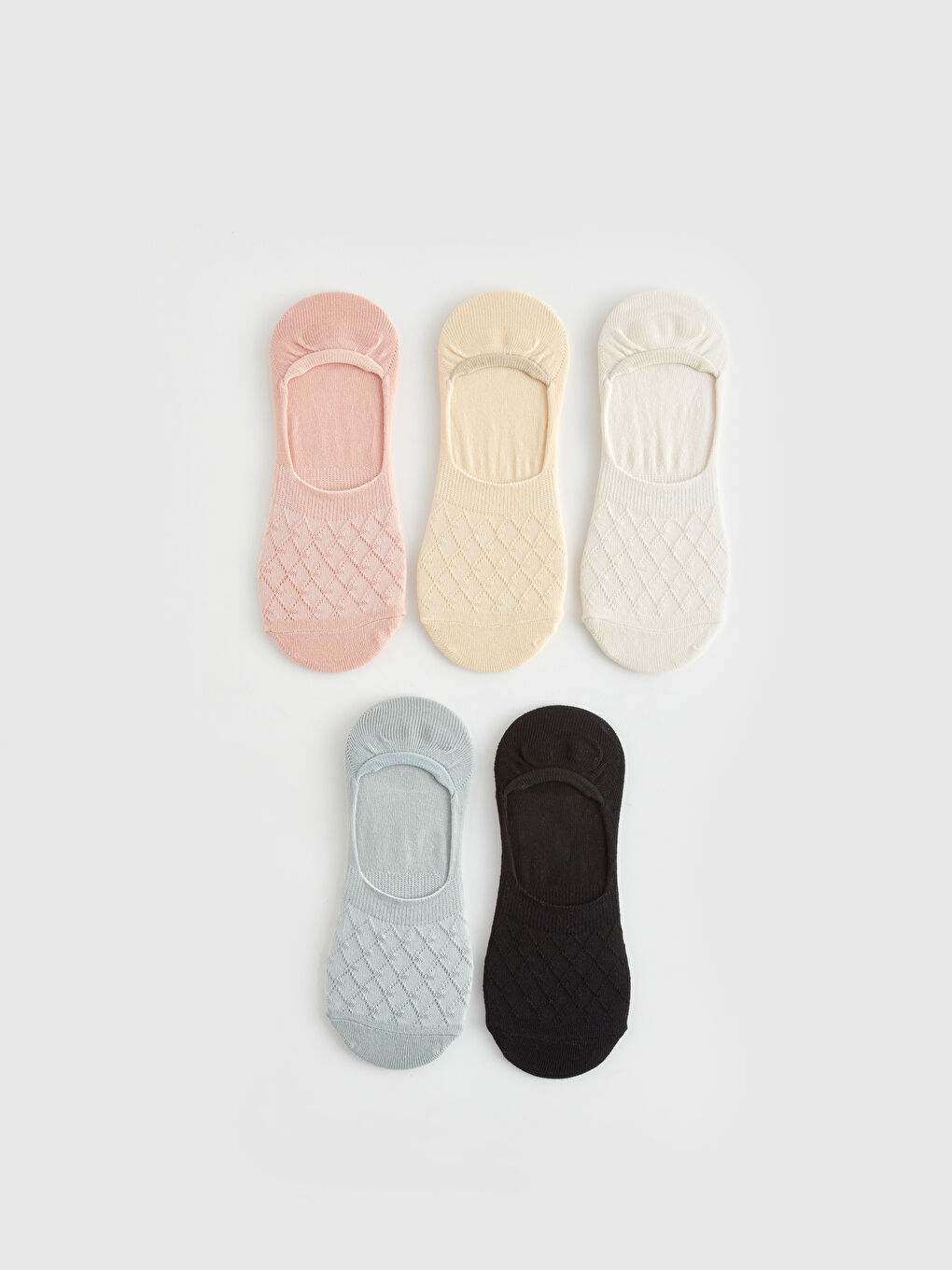 Self Patterned Women's Flat Shoes 5 Pack -S43391Z8-G2J