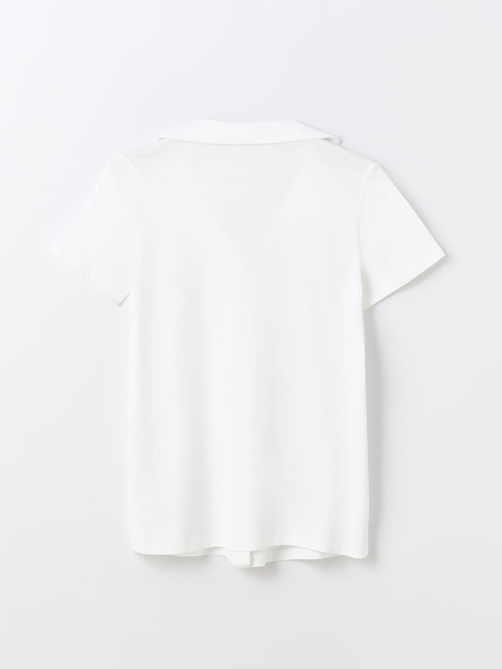 Ekru Gömlek Yaka Nakışlı Hamile Pijama Üst-1