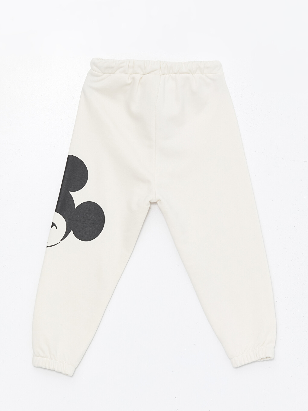 Bej Beli Lastikli Mickey Mouse Baskılı Erkek Bebek Jogger Eşofman Altı-1