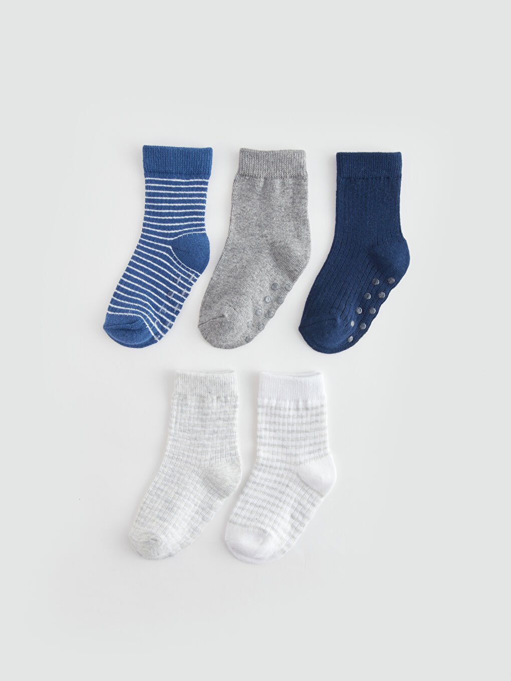 Chaussettes de Cheville Rayées pour Garçons Bébé Lot de 5 Pièces