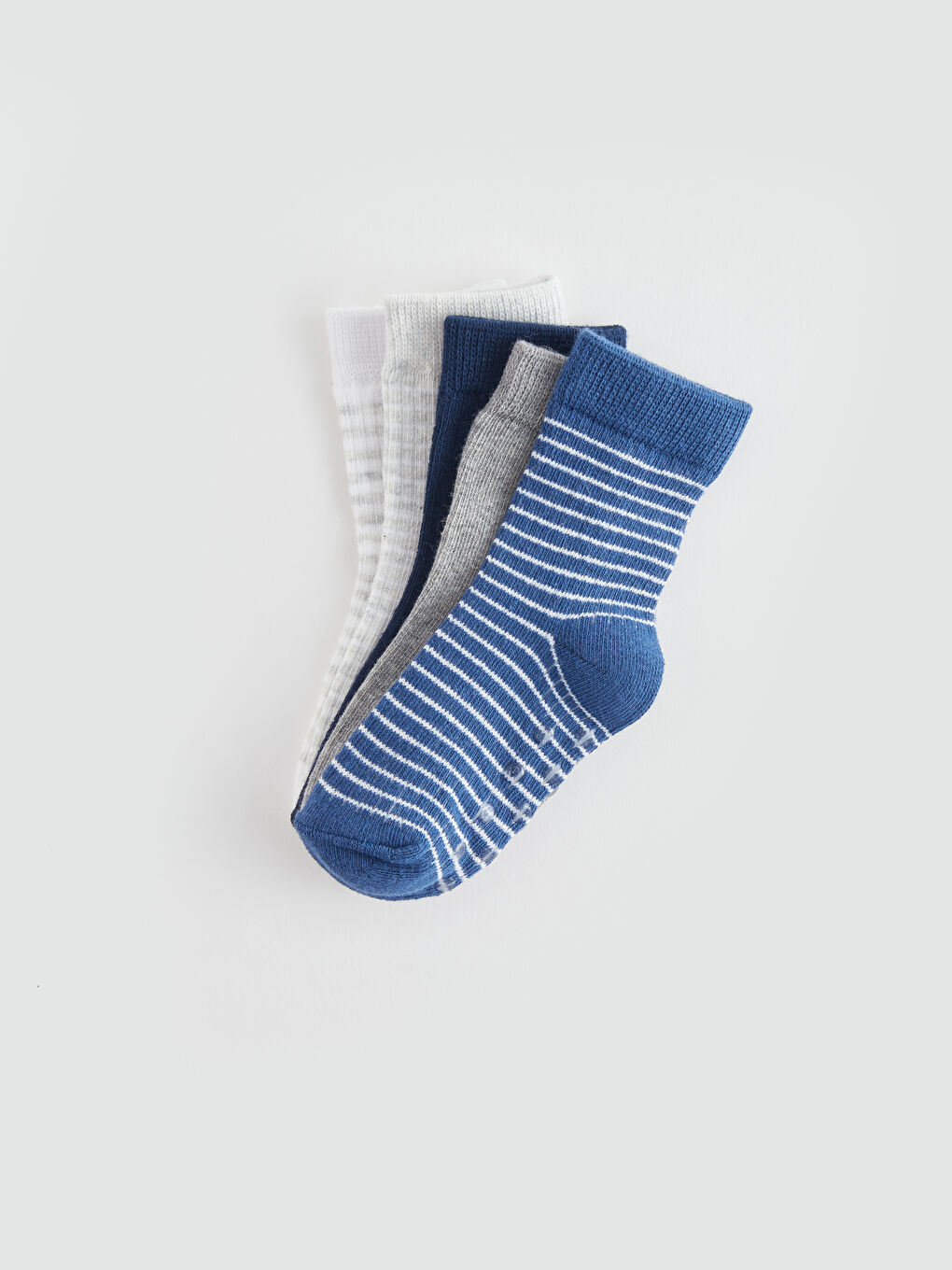 Chaussettes de Cheville Rayées pour Garçons Bébé Lot de 5 Pièces-2