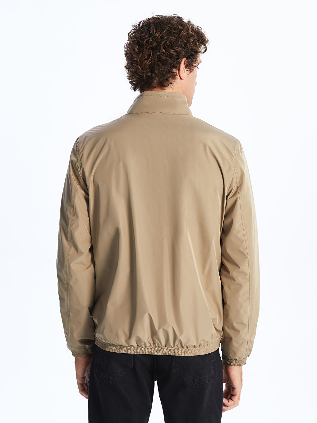 Мужская куртка стандартного кроя с воротником-трубой-5