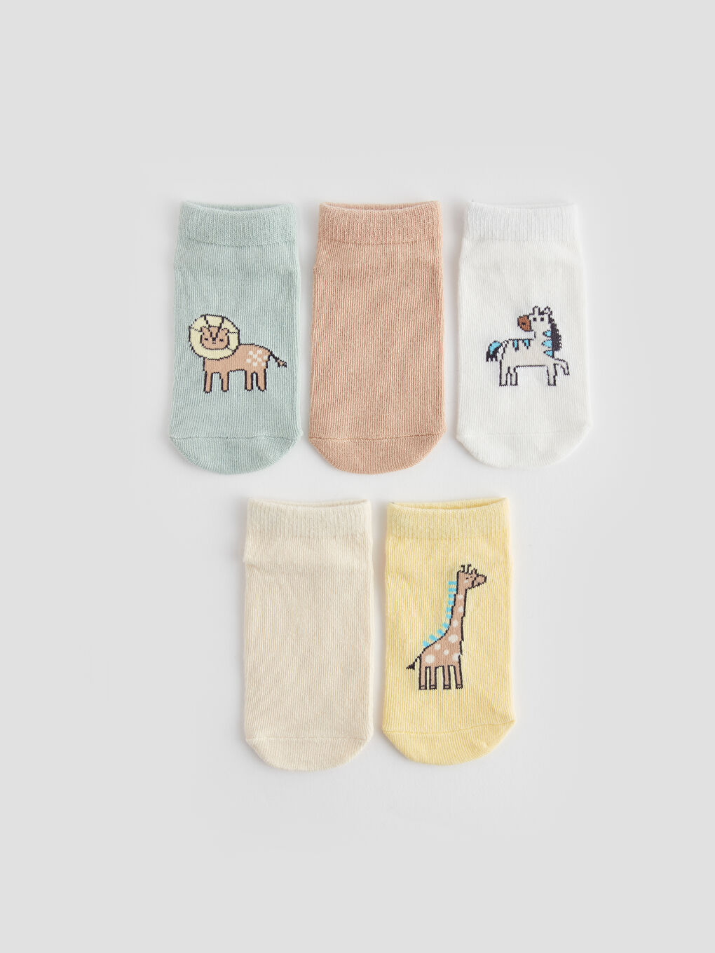 LCW baby Turkuaz Erkek Bebek Patik Çorap 5'li Paket