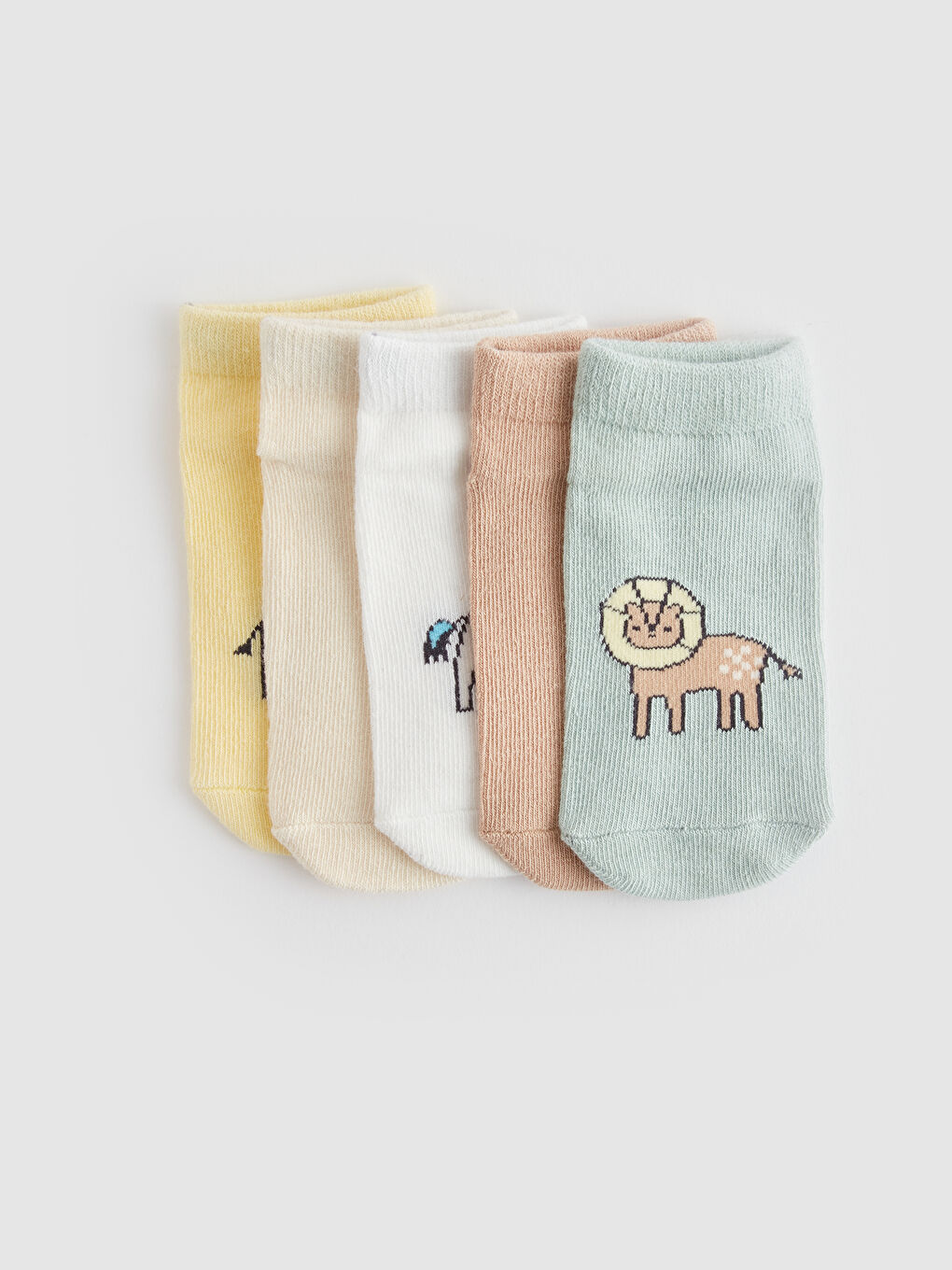 LCW baby Turkuaz Erkek Bebek Patik Çorap 5'li Paket - 1