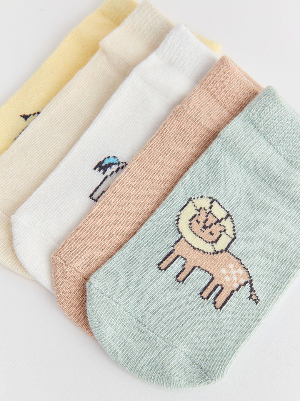 LCW baby Turkuaz Erkek Bebek Patik Çorap 5'li Paket - 2