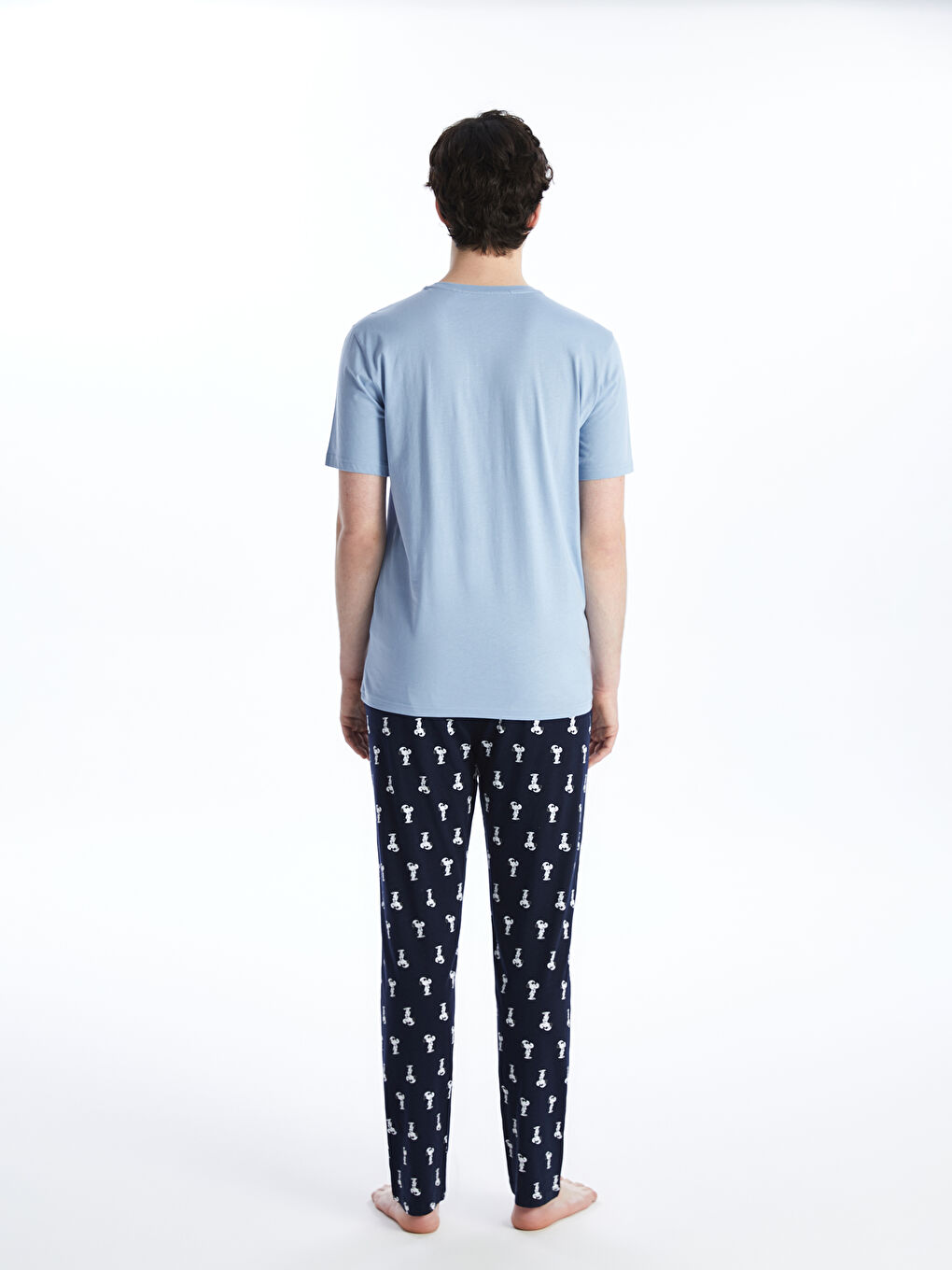 LC WAIKIKI Regular Fit Snoopy Printed Men's Pyjama Set -S43738Z8-LSJ