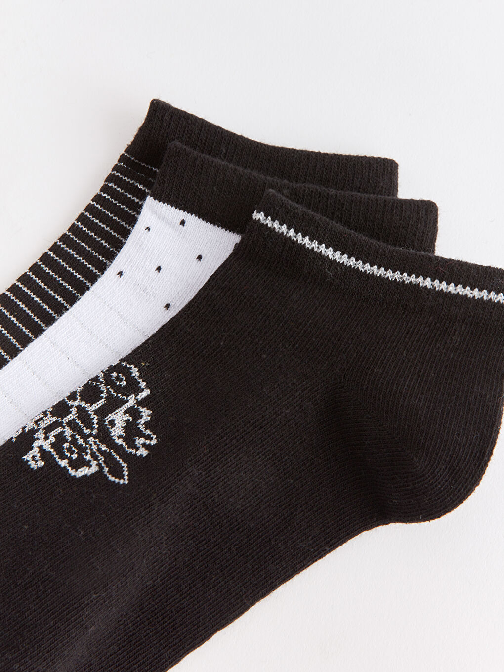 LCW DREAM Patterned Women's Trainer Socks 3-pack -S43786Z8-CVL
