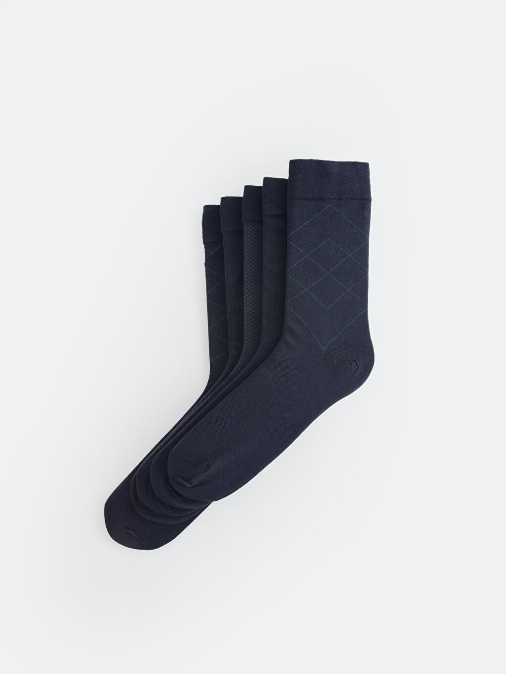 Patterned Men's Bamboo Ankle Socks 5 Pack -S43822Z8-K00