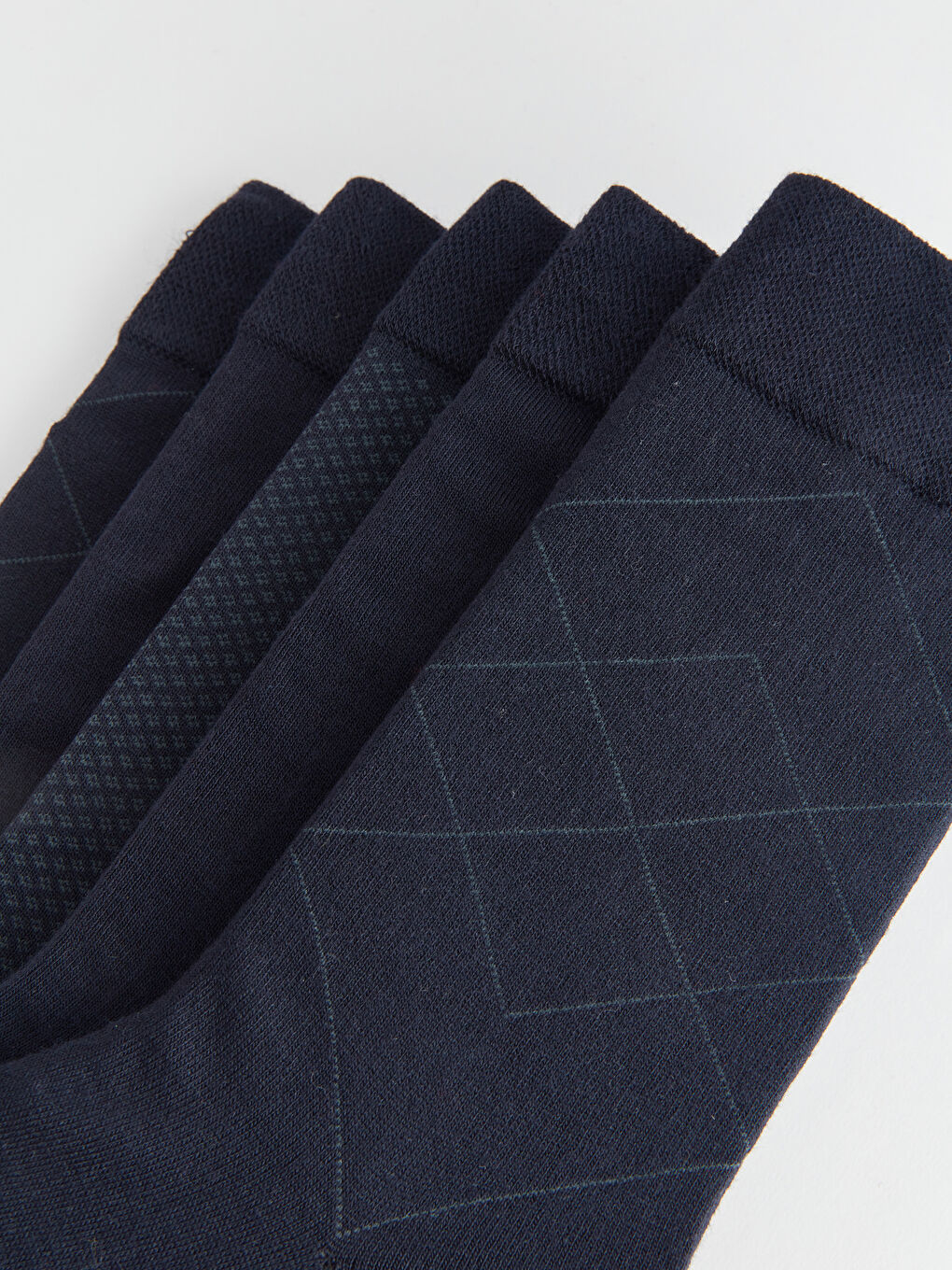 Patterned Men's Bamboo Ankle Socks 5 Pack -S43822Z8-K00