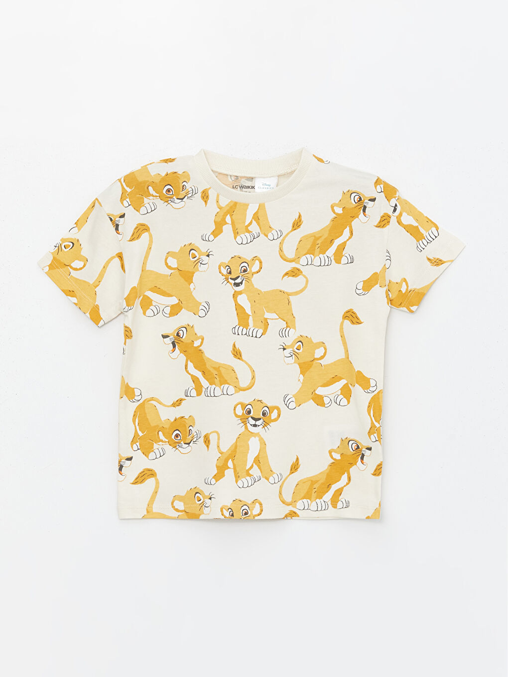 Crew Neck Short Sleeve Lion King Printed Baby Boys T-Shirt and Tracksuit Bottom 2 Pack Set-1