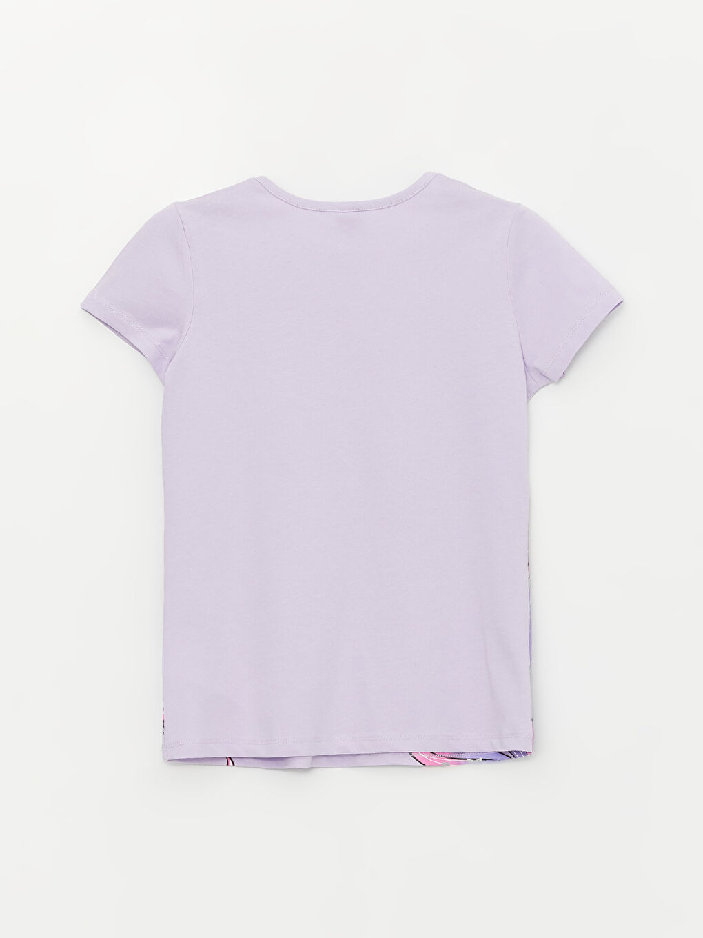 Crew Neck Printed Short Sleeve Girls' T-Shirt-1