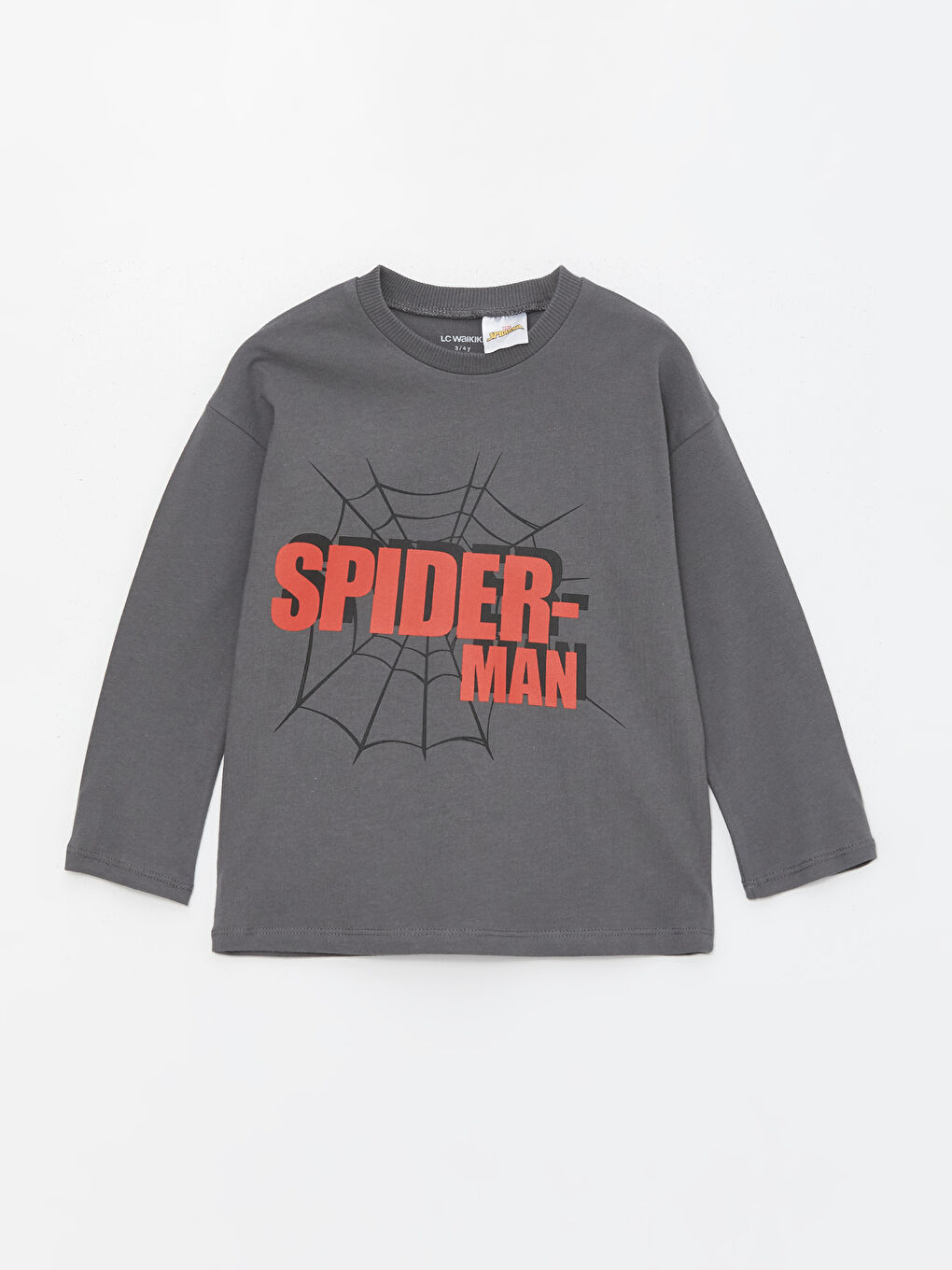 Crew Neck Long Sleeve Spider-Man Printed Baby Boy T-Shirt -S43896Z1-HGL