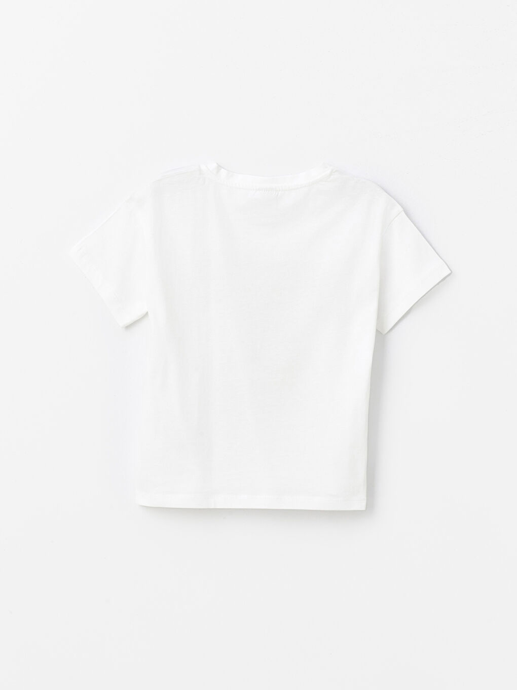 Crew Neck Printed Short Sleeve Girls' T-Shirt -S43905Z4-FDU
