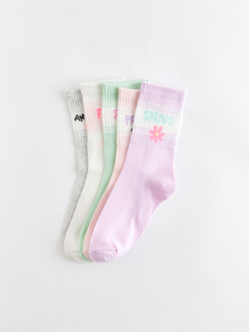 Chaussettes de Cheville à Motifs pour Filles Lot de 5 Pièces-1