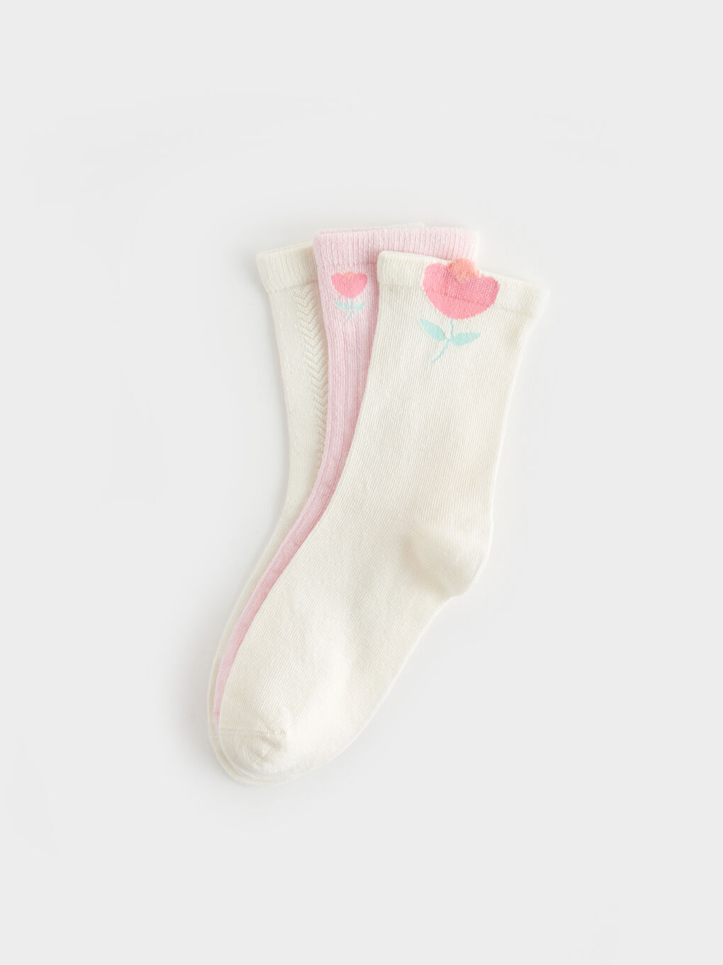 Patterned Girls' Ankle Socks 3-pack-1