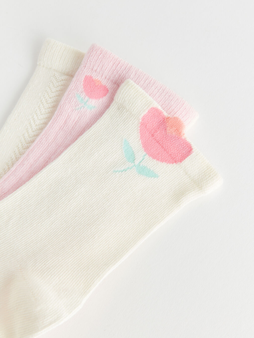 Patterned Girls' Ankle Socks 3-pack-2