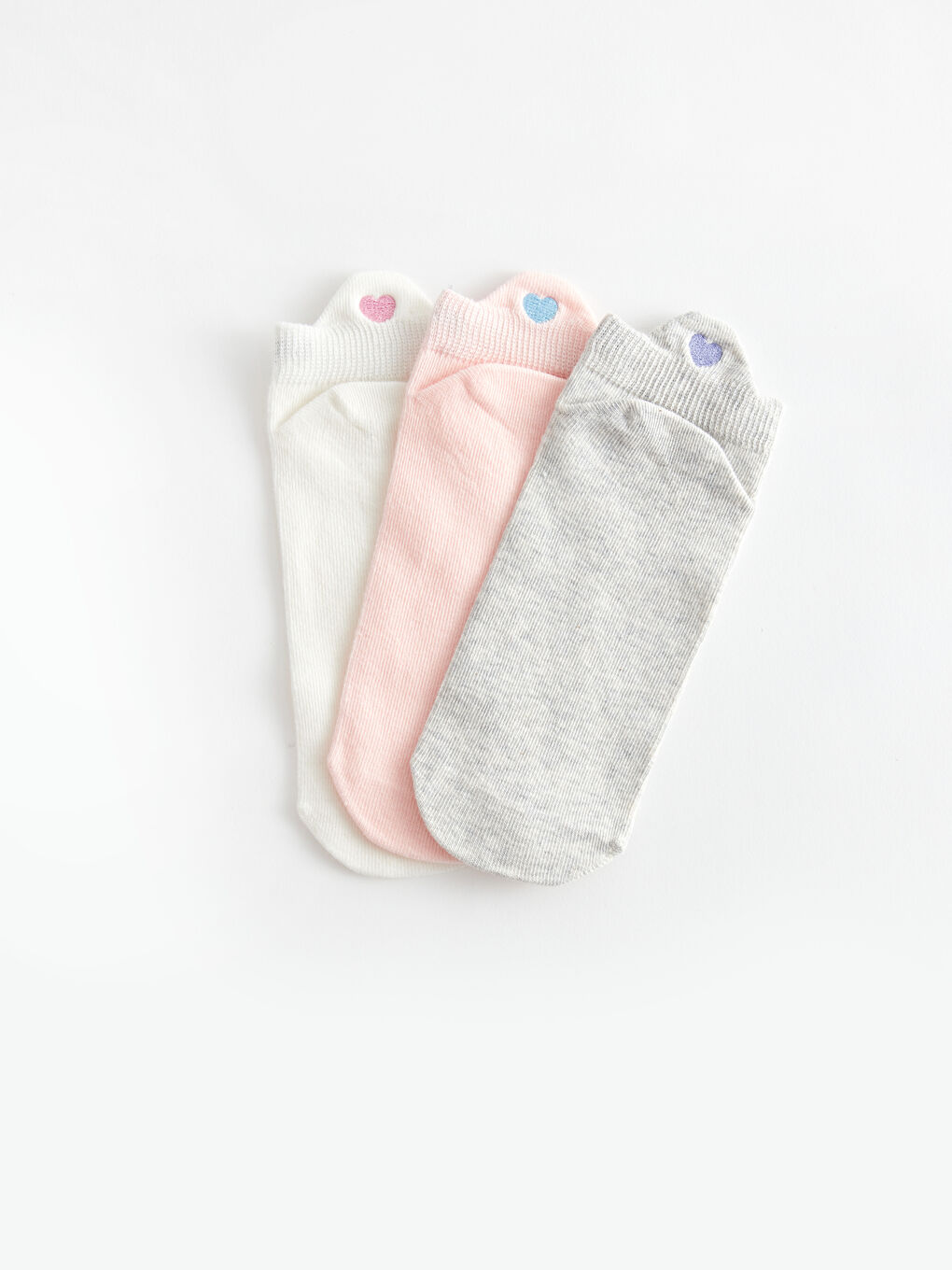 Embroidered Women's Trainer Socks 3-packs -S43996Z8-FDU