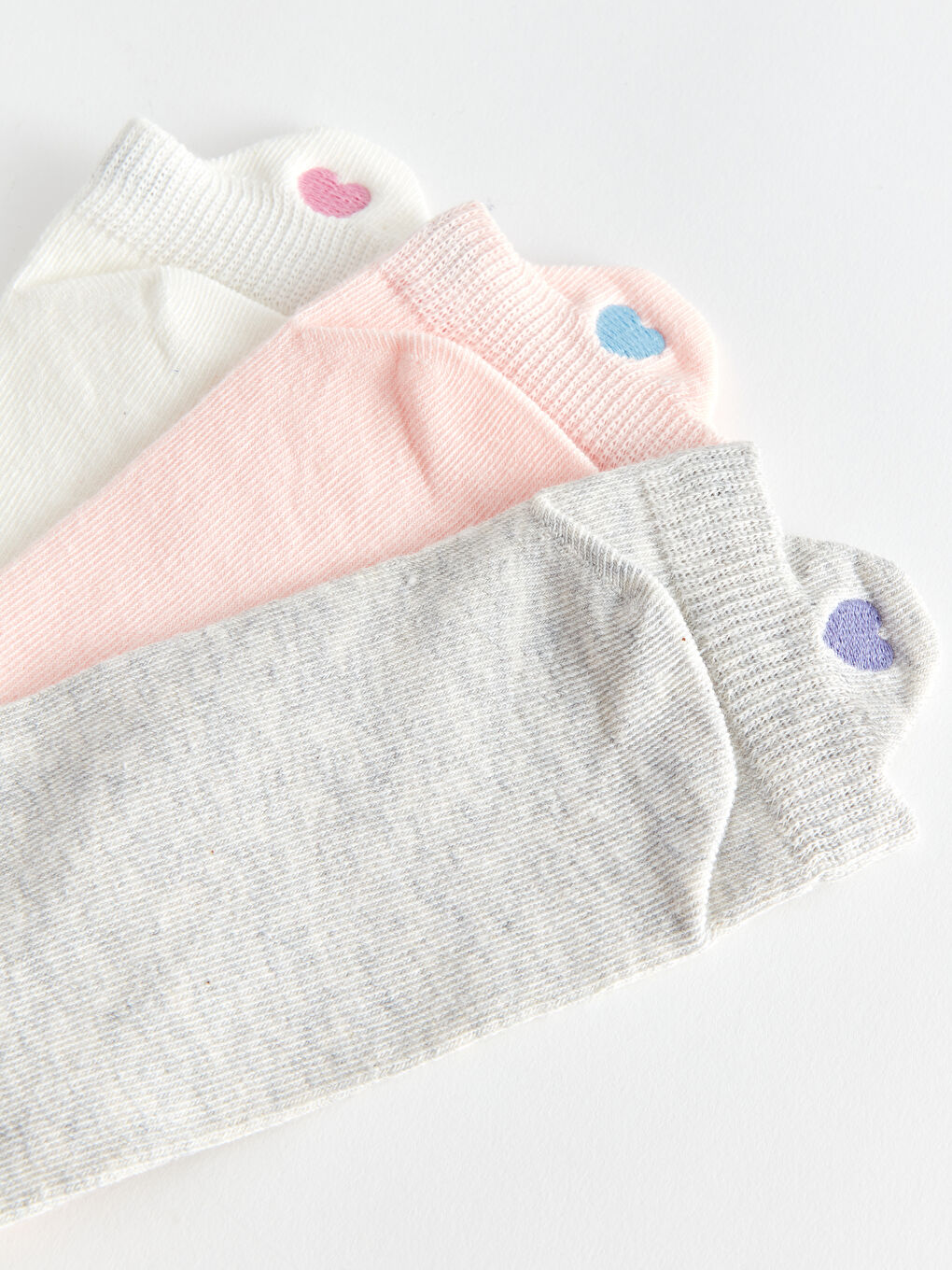Embroidered Women's Trainer Socks 3-packs -S43996Z8-FDU