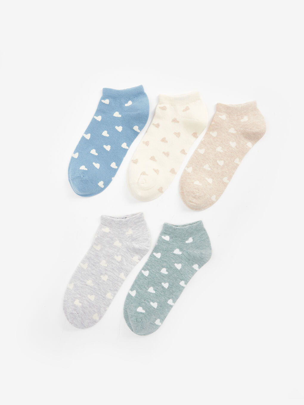 LCW DREAM Patterned Women's Trainer Socks 5 Pack -S44018Z8-LAF