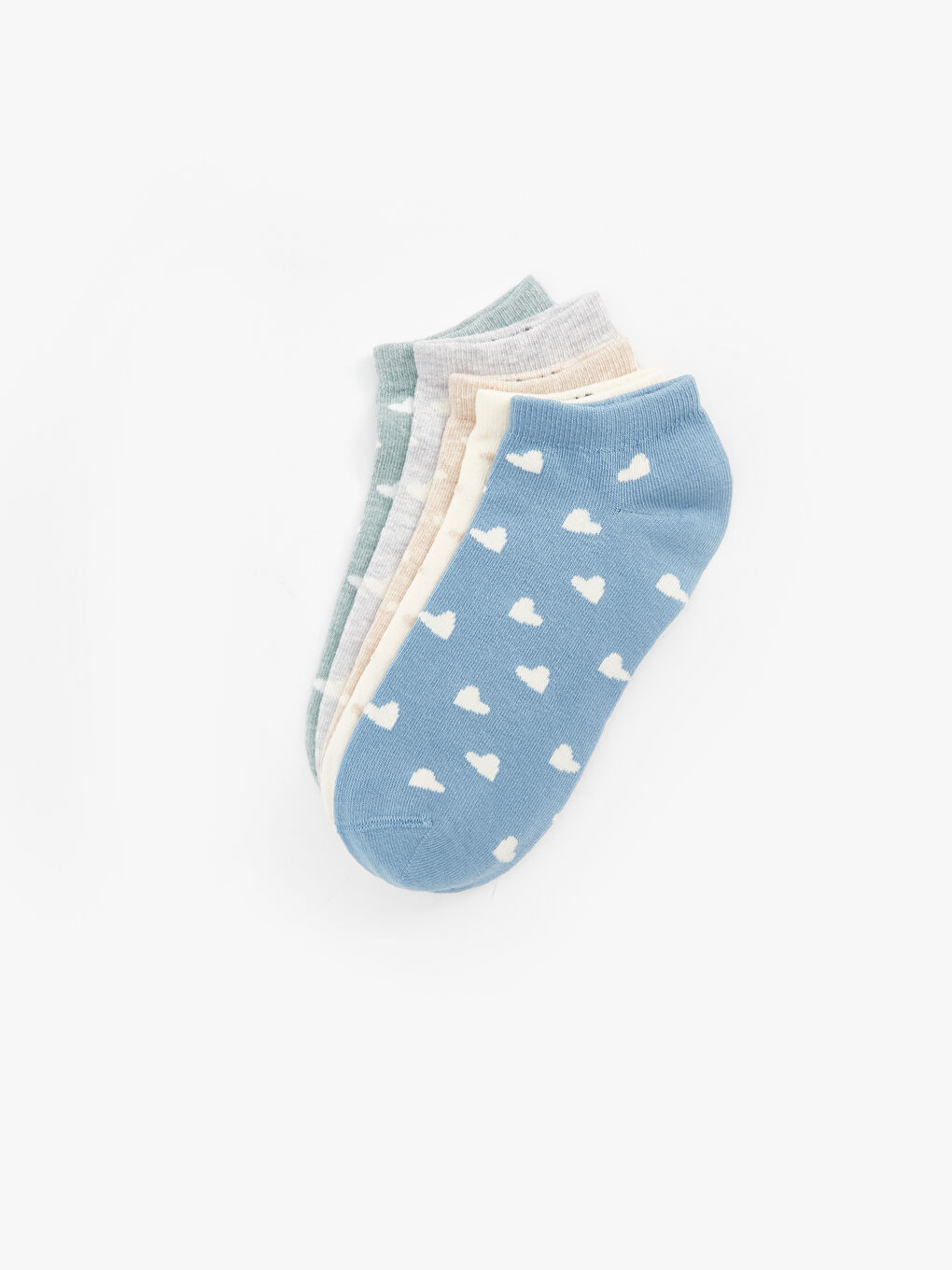 LCW DREAM Patterned Women's Trainer Socks 5 Pack -S44018Z8-LAF