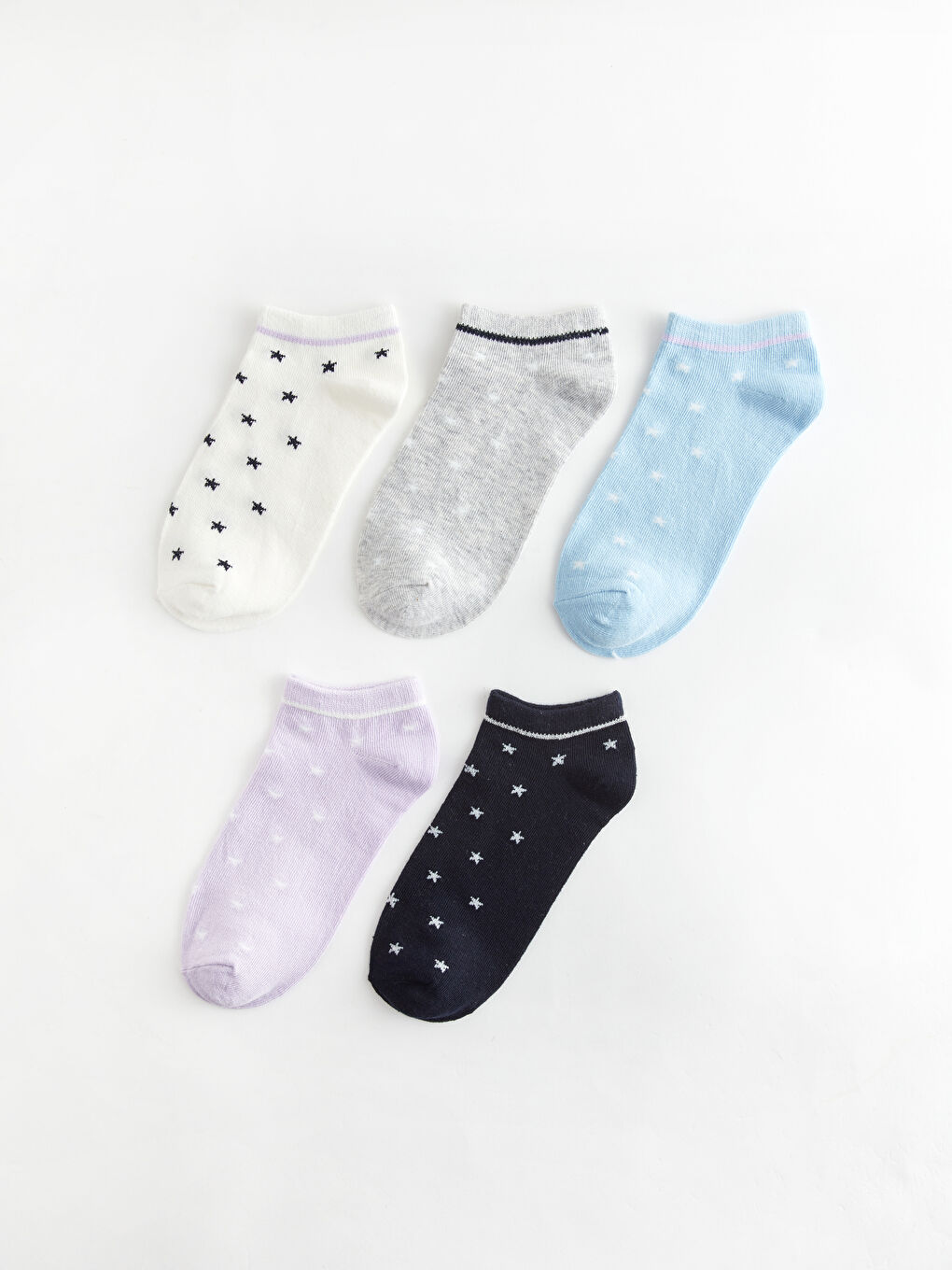 Chaussettes d'entraînement à motifs pour Femmes Lot de 5 pièces