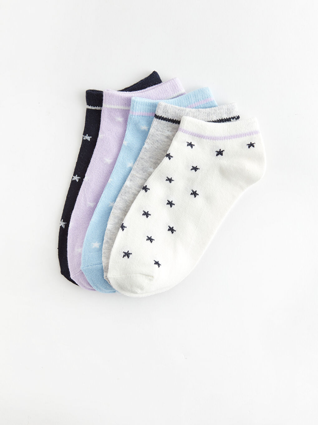 Chaussettes d'entraînement à motifs pour Femmes Lot de 5 pièces-1