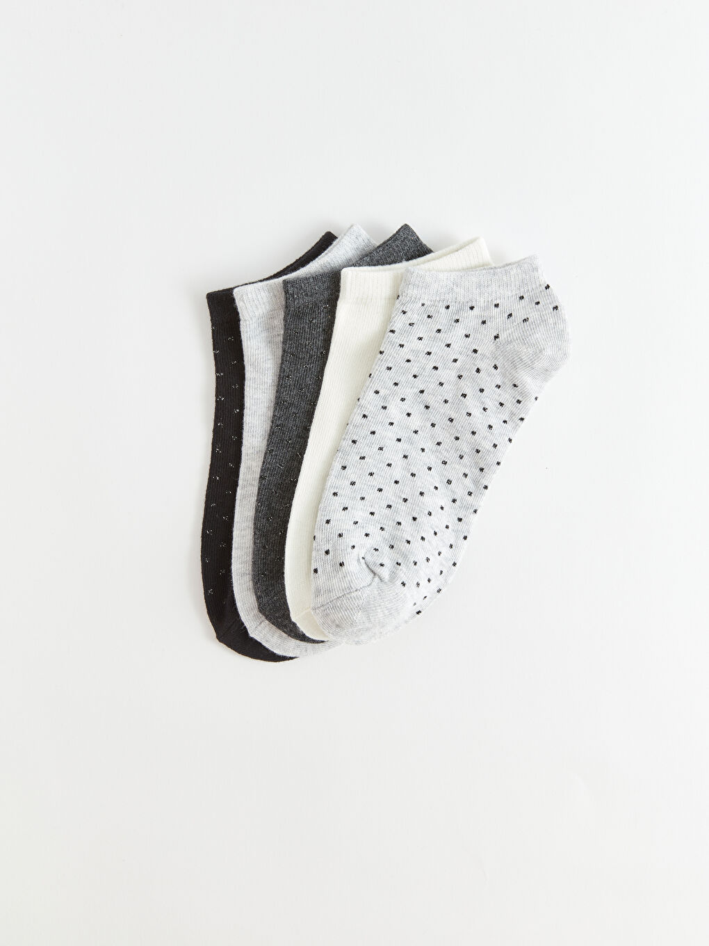 Patterned Women's Trainer Socks 5 Pack -S44024Z8-LAL
