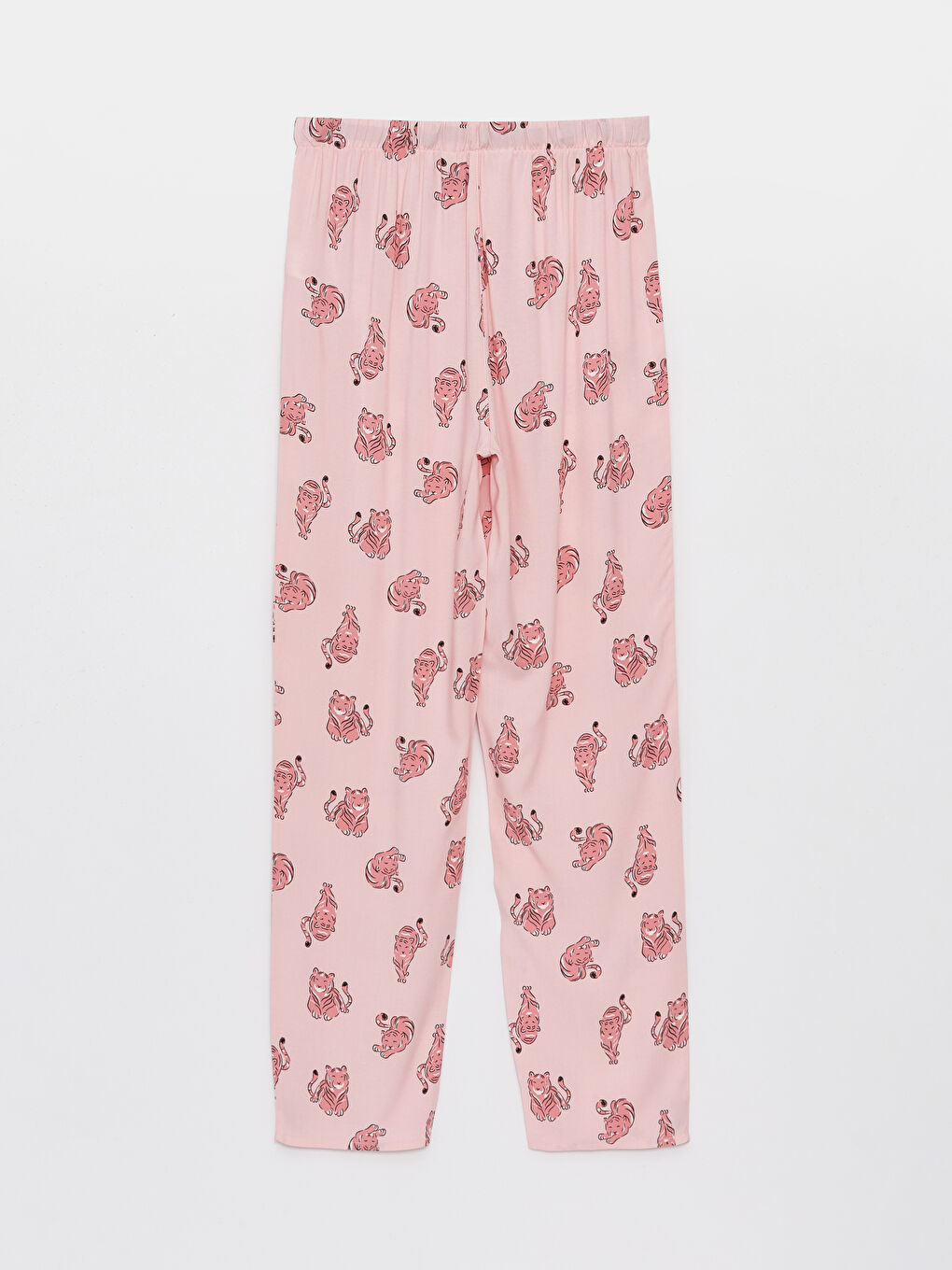 Shirt Collar Patterned Women's Pajamas Set -S44058Z8-LT4