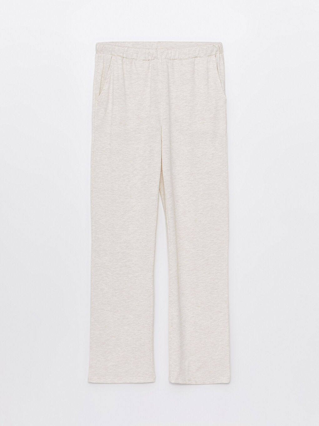 LCW DREAM Bej Kadın Beli Lastikli Düz Pijama Alt